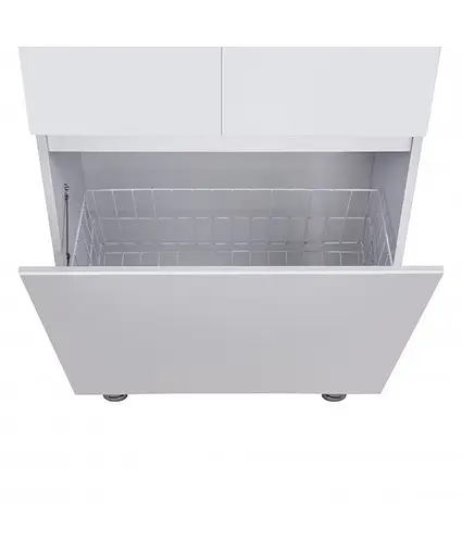 Пенал Мойдодир MoonShine П-66к білий глянсовий підлоговий, Білий - фото 4