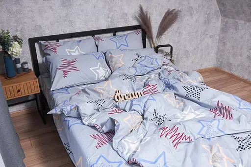 Комплект постільної білизни Moon&Star Бязь Gold Люкс Light Stars Дитячий 110x140 см наволочки 2x50x50 см - фото 5