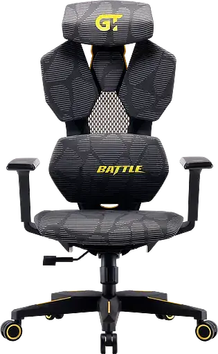 Геймерское кресло GT Racer серое с желтым (X-6002 Battle Gray/Yellow) - фото 2