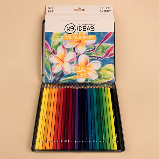 Набор цветных карандашей 99IDEAS "Color Expert" 24 цвета, Rich Set, металлическая коробка, 99CE-24RICH - фото 4