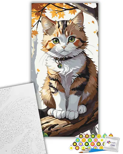 Набор для росписи ArtCraft Пушистый котик 40 x 80 см (11565-AC) - фото 2
