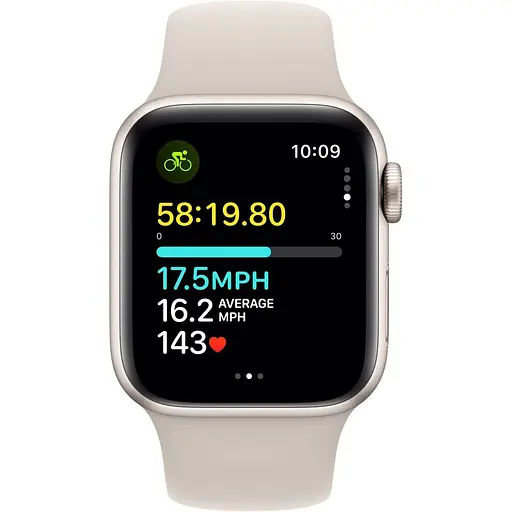 Смарт-часы Apple Watch SE 2 GPS 40mm Starlight Aluminum Case with Starlight Sport Band S/M (MR9U3) [95073] - фото 3