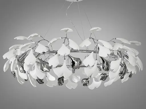 Эксклюзивная подвесная люстра с фарфоровыми элементами - фото 1
