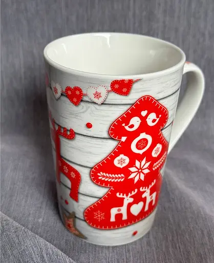 Чашка новогодняя Tanto T3694 керамика в подарочной упаковке 350 мл Белая - фото 2