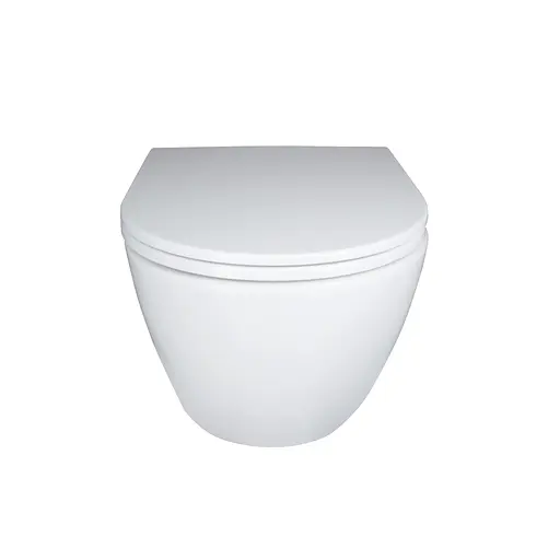 Унитаз подвесной Qtap Robin New безободковый с сиденьем Soft-close QT1333046EUQW, Белый - фото 3