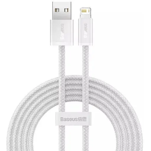 Кабель Baseus Dynamic Series Fast Charging Data Cable USB to Lightning 2.4A 1 м Білий