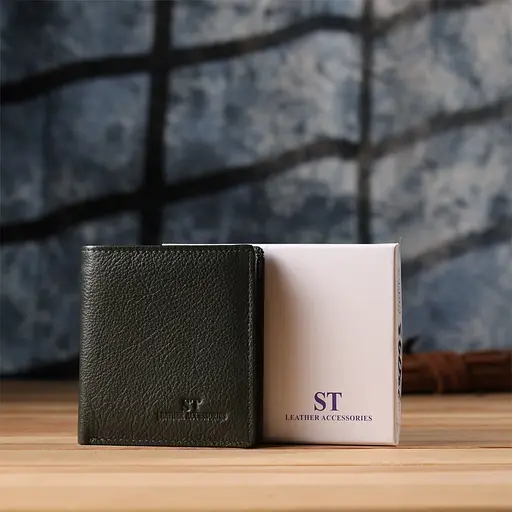 Жіночий гаманець на магніті з натуральної шкіри ST Leather 9.5х10х2 см acs0029654 - фото 10