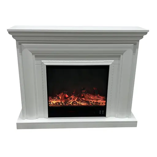 Електричний камін Elizabet White Bluetooth звук потріскування дров 1500Вт (10080128)
