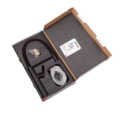 Змішувач для кухні Mixxus Premium Spark 017 Black MI6969 Чорний матовий - фото 2