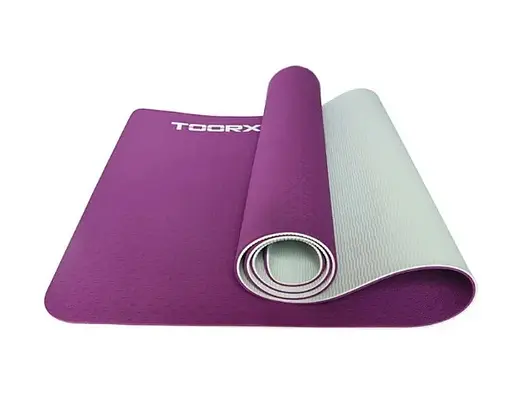 Коврик спортивный Toorx Yoga Professional TPE 183 х 60 х 0,6 см для йоги и фитнеса Burgundi/Perla (MAT-184) - фото 1