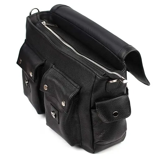 Кожаная мужская сумка через плечо TARWA 27х39х12 см sum0025373 - фото 8