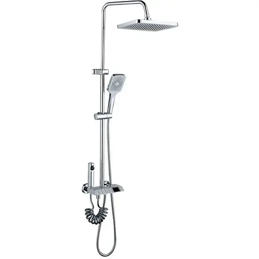 Душева система Mixxus Premium Neptune 009-J з кнопкою перемикання 4 режими MI6832, Хром - фото 1