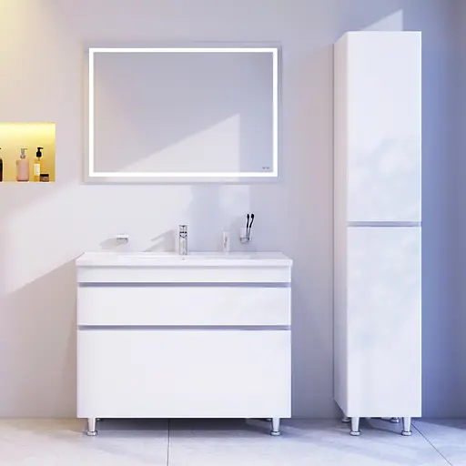 Тумба з умивальником AM.PM Hit 100 см підлогова білий M93A-FSX01002-WC01002WG38 Білий - фото 4