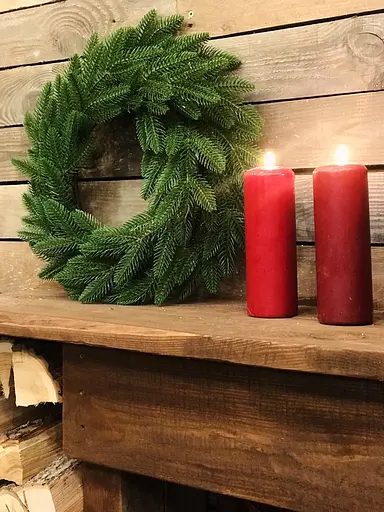 Венок хвойный Hvoya Classic литой светло-зеленый 40 см - фото 5