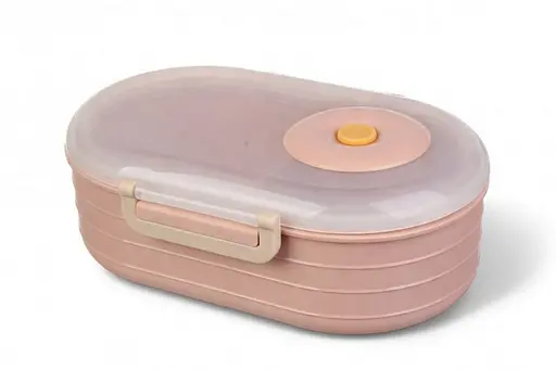 Ланч-бокс пластиковый на 2 секции Laprida розовый 1000 мл (64-21-236) - фото 1