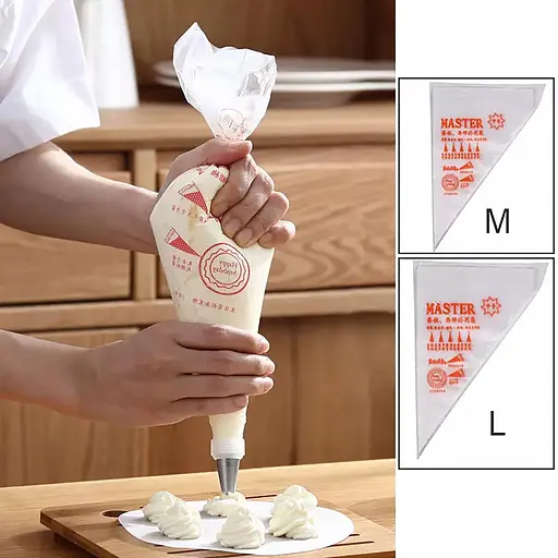 Набор мешков кондитерских одноразовых полиэтиленовых (100 шт.) L (36х30х20 см), Master Прозрачный 85474 - фото 1