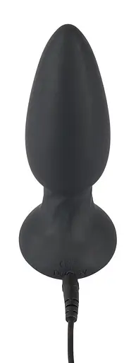 Анальна пробка Black Velvets Rotating Vibrating Plug 14 см (чорний) - фото 12