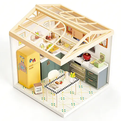 Конструктор-румбокс Mini House серии Интерьер - Кухня (8005) - фото 3