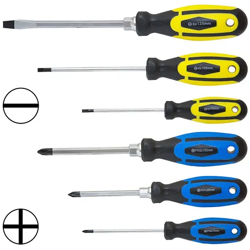 Набор отверток усиленных Sigma под ключ 6шт CrV 4001151 - фото 1