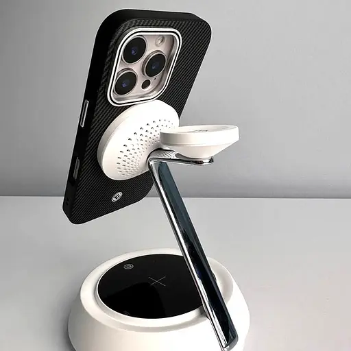 Чохол SGP PC+Leather with MagSafe для Apple iPhone 16 Plus 6.7 Carbon - фото 3