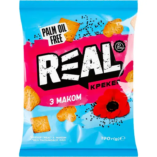 Крекер Pichkar Real с маком 190г
