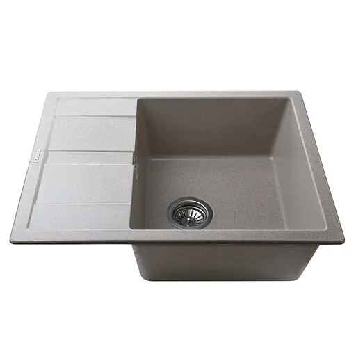 Гранітна мийка Mira ONZA бежевий для кухні стійка до подряпин безпечна для продуктів 650х500 мм - фото 3