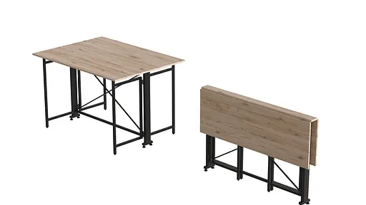 Стіл-книжка трансформер Оріон 3 Ferrum-decor 750x1150x880 Чорний метал ДСП Дуб Сан-Марино 16 мм (FRD-105082) - фото 5