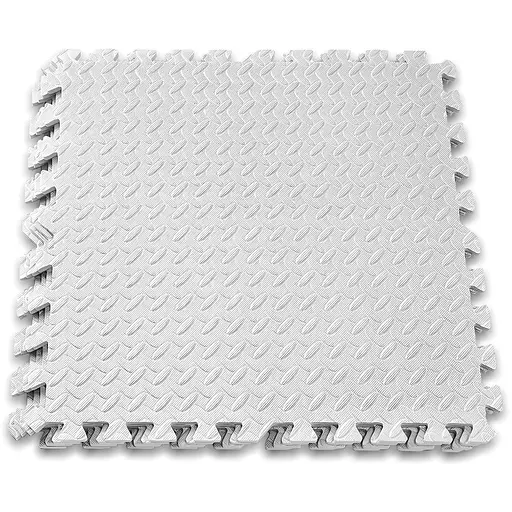 Мат-пазл EasyFit SwallowTail EVA 120х120х1 см татами ласточкин хвост Белый (EF-1950-W) - фото 1