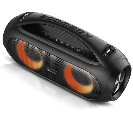 Портативна колонка бумбокс REAL-EL RX745 Boombox 40W Bluetooth TWS, RGB, Black - фото 2
