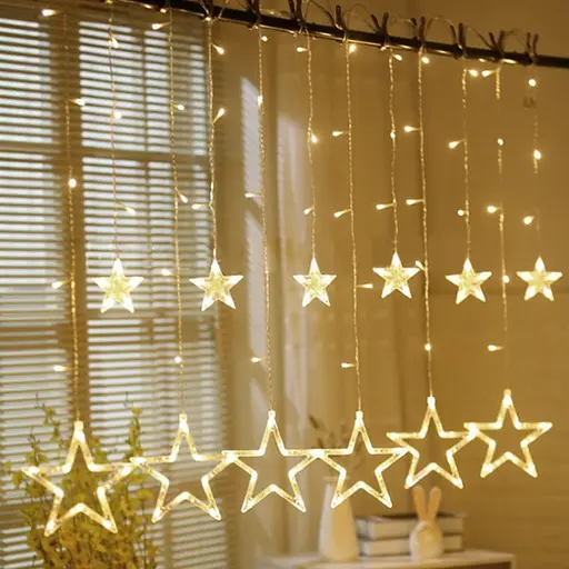 Гірлянда-штора світлодіодна Зорепад з пультом, USB, з підключенням до Power Bank - фото 5