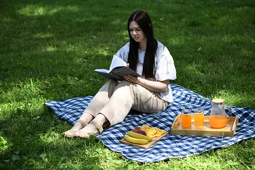 Плед Ardesto Picnic 130х170 см 100% поліестер клітинка синій (ART0916BC) - фото 7