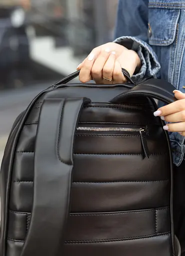 Жіночий рюкзак Sambag Zard Dart чорний з хакі 44 х 31 х 15 см (25523119) - фото 7