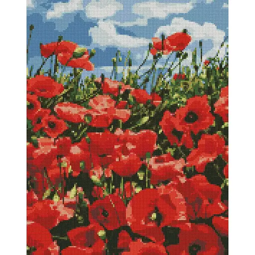 Алмазна мозаїка Дивовижні маки Ідейка AMO7056 40х50 см