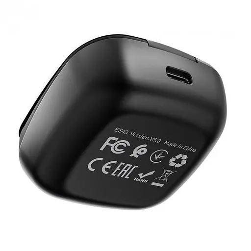 Бездротові сенсорні Bluetooth навушники-гарнітура Hoco ES43 вакуумні Чорний - фото 3