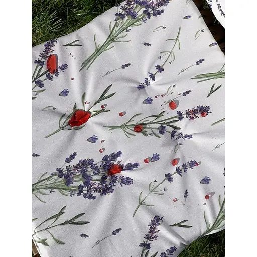 Водоотталкивающая подушка для стула с 3D-принтом Лаванда 40х40 см фиолетовая 4 шт. - фото 8