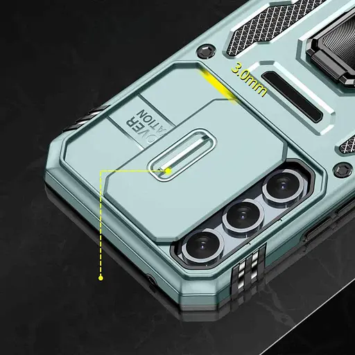 Чохол Epik ударостійкий Camshield Army Ring для Samsung Galaxy A35/A55 Зелений/Light Green - фото 4