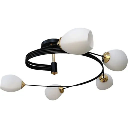 Люстра Brille LK-725S/5 E27 WH/BK