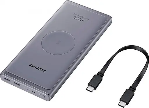Внешний аккумулятор Samsung Wireless 10000mAh Gray (EB-U3300XJEGEU) [101849] - фото 5