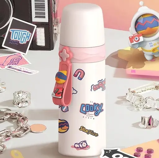 Термос дитячий Happy Day 350 мл з нержавіючої сталі з колбою для сублімації - фото 2