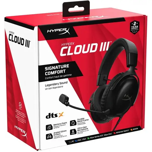 Навушники з мікрофоном HyperX Cloud III Black (727A8AA) - фото 9