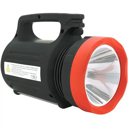 Аккумуляторный ручной фонарик Opera Digital OP-2886 со встроенным Power Bank переносной с ручкой и боковой лампой 5 Вт Черный - фото 1