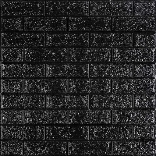 3D панель самоклеящаяся 700х770х3мм кирпич Черный (019-3) SW-00000584 - фото 1