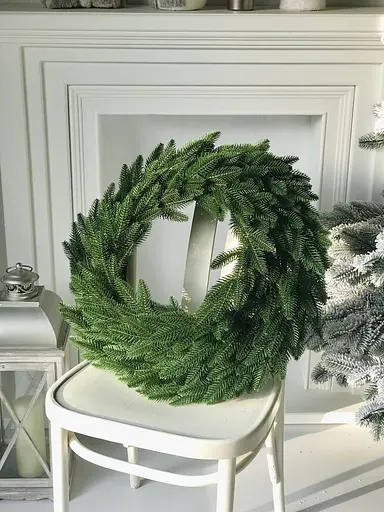 Венок хвойный рождественский Hvoya Classic литой зеленый 60 см - фото 2