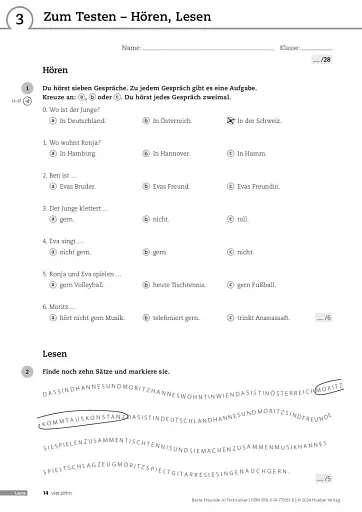 Beste Freunde A1. Testtrainer mit Audios online - фото 13