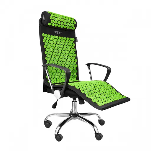 Коврик акупунктурный 4FIZJO Аппликатор Кузнецова с валиком 128 x 48 см Black/Green 4FJ0048 (P-5907222931769) - фото 2