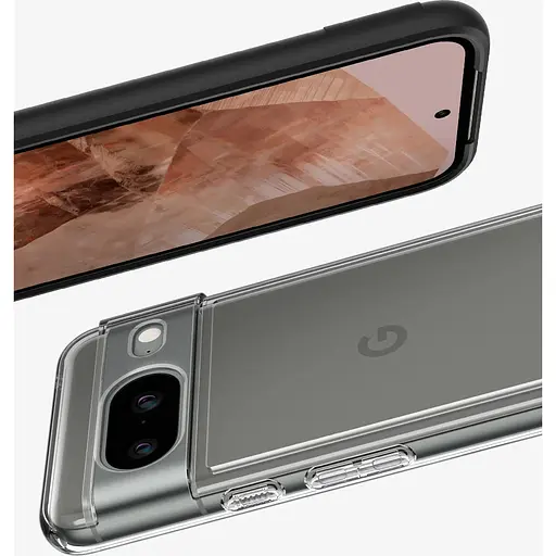 Оригиинальный противоударный чехол Spigen Ultra Hybrid для Google Pixel 8 (6.2") Clear ACS06278 прозрачный  - фото 14