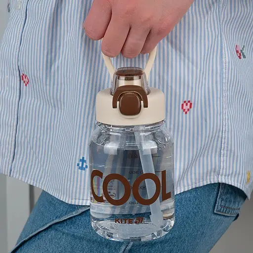 Пляшечка для води Kite Cool 700 мл біло-коричнева (K25-1217-1) - фото 7