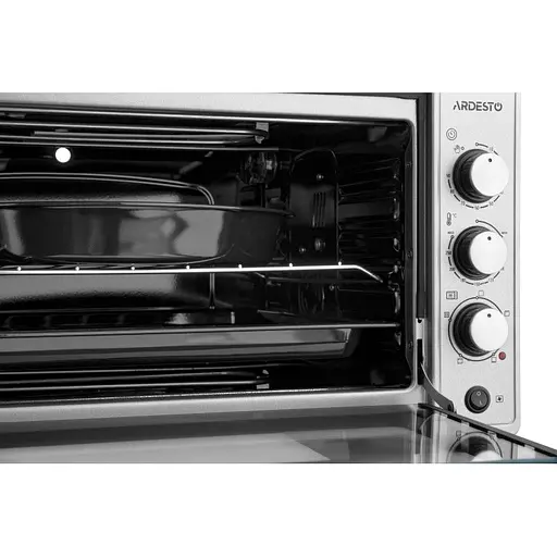 Электропечь Ardesto 1700 Вт, 48 л, таймер, подсвеч., конвекция, вертел, подв.стекло, серый - фото 9