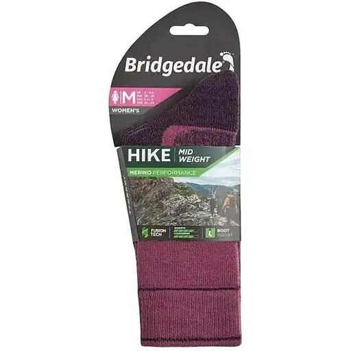 Носки Bridgedale Hike MW Performance Boot Wmn Original Berry/Plum M (1053-710644.352.M) - фото 3