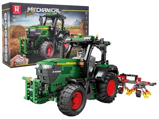 Конструктор на радіокеруванні Зелений Трактор 1664 елементи Ramiz